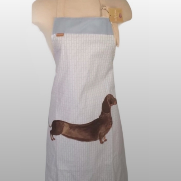 ππΆSo very cute π πRED DACHSHUND onπΎAPRON πbone motif - Picture 4 of 12